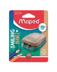 Taille-crayons SMILING PLANET en bois FSC 2 trous Maped